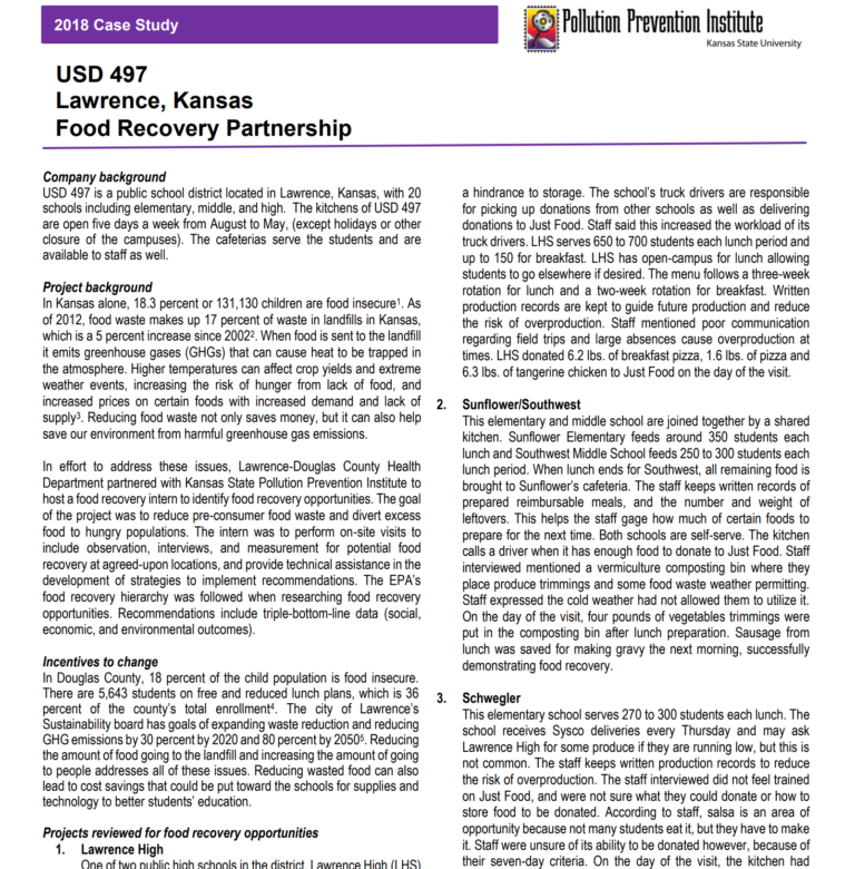 Public School District Food Recovery